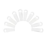 Baluue Fermaporta per Pavimento 10 Pezzi in TPR Bianco Antischiacciamento Senza Foratura, Blocca Porte per Casa e Bagno, Adatto per Proteggere dai Colpi di Porta