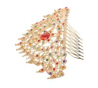 Baluue Forcina per Capelli da Sposa Strass Corona da Principessa Etnica Dorata Accessori per Capelli Tradizionali Cinesi per Feste di Compleanno e Celebrazioni Culturali