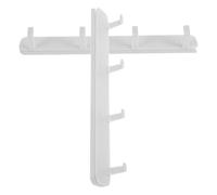 Baluue Ganci in Abs Bianco per Cucina e Bagno 2 Pezzi Adesivi Scorrevoli Facili da Incollare, per Organizzare Spazi Ristretti tra Mobili e Pareti