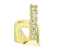 Baluue Grill Hip Hop con Brillantini Singolo Dente Placcato Oro Accessorio Leggero e Comodo per Feste Shooting Fotografici e Uso Quotidiano Regalo Divertente per Rapper e Party