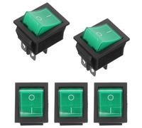 Baluue Interruttore Bilanciere Verde 5 Pezzi On/Off per Pannello Elettrico di Barche e Automobili, Adatto a Impieghi Gravosi in Ambito Marino e Industriale