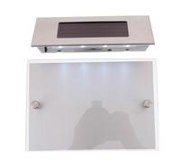 Baluue Lampada Solare da Esterno con Rilevatore di Movimento Targa Numero Civico in Acciaio Inossidabile LED per Porta e Cancello Luce Notturna Automatica e Risparmio Energetico