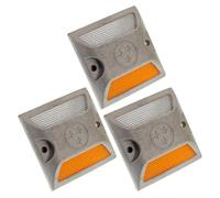 Baluue Marcatori Stradali Riflettenti in Alluminio Set da 3 Pezzi Segnaletica Rifrangente per Vialetti Parcheggi e Uso Emergenza Resistenti alle Intemperie e Alta Visibilità per