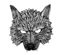 Baluue Maschera Da Lupo Mezza Viso Maschera Da Cosplay Tema Lupo Mannaro Accessori Per Feste e Travestimenti Realistica e Creativa