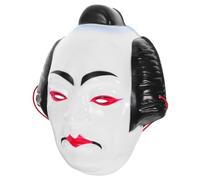 Baluue Maschera Kabuki Giapponese da Samurai a Pieno Facciale, Maschera da Cosplay e Gioco di Ruolo Unisex, Accessorio Decorativo Tradizionale per Teatro, Celebrazioni e Collezione