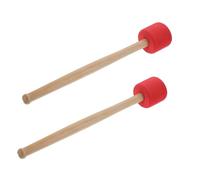Baluue Mazza Buona Presa Percussione 2 Pezzi Rossa in Materiale Sintetico Leggera e Portatile per Batteristi Principianti la Scuola la Banda