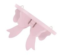 Baluue Mensola Da Parete Rosa Fiocco in Legno, Mensola Galleggiante Kawaii a Forma Semicircolare, Libreria Sospesa Senza Fori Per Cameretta Ragazze Bagno Soggiorno