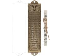 Baluue Mezuzah in Metallo per Benedizione con Pergamena per Porta Mezuzah in Bronzo E Ottone per Benedizione della Casa Ebraica per La Famiglia Ebraica da Montare sulla Porta