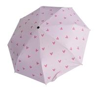 Baluue Ombrello Pieghevole Parasole Anti-uv Rosa a Cuore per Esterno