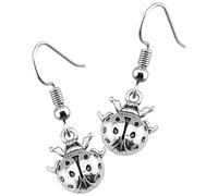 Baluue Orecchini a Gancio Donna Coccinella Vintage in Metallo Resistente Pendenti Carini per Ragazze Adolescenti Moda per Compleanni e Matrimoni Set da 1
