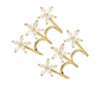 Baluue Orecchini a Tre Punte a Forma di Fiore per Donna Orecchini a Cerchio con Pietre Luccicanti Gioielli da Festa Resistenti e alla Moda Idea Regalo per Matrimoni e Compleanni