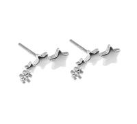 Baluue Orecchini Donna Argento Stelle Piccoli Brillanti Leggeri Ipoallergenici per Uso Quotidiano e Regalo Chic