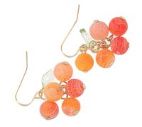Baluue Orecchini Donna Pendenti Arancioni a Forma di Frutta in Lega e Resina, Stile Cool, per Festival e Appuntamenti, Gioielli Leggeri e Colorati