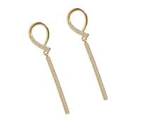 Baluue Orecchini Pendenti Lunghi con Cristalli Incastonati in Argento Accessori Leggeri e Luminosi per Donna Design Geometrico Elegante Regalo per Amiche e Partner