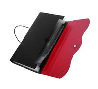 Baluue Organizzatore Portadocumenti Soffietto Scomparti Rosso Porta Ricevute e File in PP Resistente con Chiusura Bottone Organizer Multistrato per Ufficio Casa e Scuola