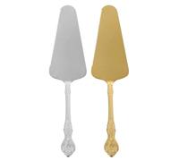 Baluue Pala per Torta e Pizza in Acciaio 304 Set 2 Pezzi Manico Intagliato Antigelo Paletta Triangolare Porta Dolci per Cucina e Dessert Accessorio per Cottura Domestica