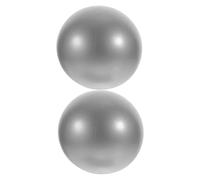Baluue Palla da Pilates Yoga in Pvc 2 Pezzi 25cm Argento per Allenamento di Forza e Stabilità Accessorio per Esercizi di Condizionamento e Miglioramento della Postura