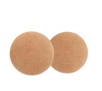 Baluue Palle da Massaggio Yoga in Sughero Ø70mm 2 Pezzi per Automassaggio Schiena Collo e Piedi, Strumento Benessere e Fitness per Rilassamento Muscolare e Tensione