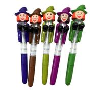 Baluue Penna Luminosa Stile Assortito di Halloween Zucca e Teschio in Plastica per Scrivere, Accessorio Divertente Colore Casuale Stili multipli per Festa Stili multipli