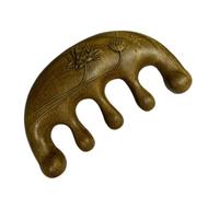 Baluue Pettine in Sandalo Marrone Antistatico e Delicato sulla Pelle Denti Larghi per Massaggio e Cura dei Chioma Fini Design Ergonomico e Lavorazione Artigianale Raffinata