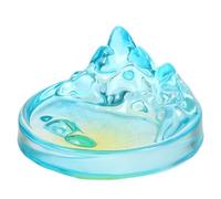 Baluue Piatto per Inchiostro in Vetro Piccolo Portapennelli Integrato Calamaio Anti-Versamento per Calligrafia Cinese e Pittura Vassoio per Miscelare Acquerelli per Artisti e Studenti