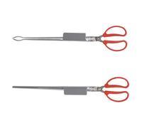 Baluue Pinza per Granchio Antiscivolo in Acciaio Inox 52cm Design a Forbice, Set 2 Pezzi per Crostacei e Pesce, Utensile Cucina Portatile per Uso Domestico ed Esterno