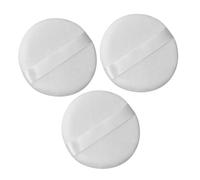 Baluue Piumino per Cipria in Cotone Vellutato Bianco 10 Cm, Soffice, Leggero e Lavabile, 3 Pezzi per Viso e Corpo, per Uso Domestico fuori Casa