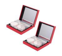 Baluue Porta Lenti Contatto di Perdite Custodia Compatta per Viaggi Design Antiscivolo Finestra Trasparente Doppi Scomparti Separati per Lenti Sinistre e Destre Facile da Trasportare