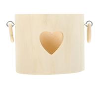 Baluue Portacandele in Legno a Forma di Cuore Rustico e Compatto, Portacandele Stabile per Cena a Lume di Candela e Decorazioni Natalizie da Finestra