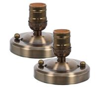 Baluue Portalampada da Parete Retrò in Ferro e Alluminio Base per Lampada a Sospensione Attacco a Vite E27/E26 Set 2 Pezzi per Camera da Letto Corridoio e Balcone Accessorio per