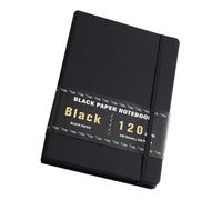 Baluue Quaderno con Pagine Nere Spesse Taccuino Bianco per Disegno Journaling e Bozze Blocco Note per Penne Gel e Inchiostro Bianco per Meeting e Creatività