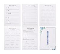 Baluue Quaderno di Esercizi per Ciglia Bianco Schede di Pratica e Guida per Principianti, Materiale Carta Versatile per Training in Saloni di Bellezza