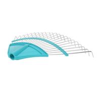 Baluue Rastrello in Filo D'acciaio con Denti in Plastica per Foglie, Dentatura Fine e Pratica per Pulizia di Aree Verdi e Prati