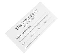 Baluue Registro Assegni Personale con Font Grande per Scarsa Vista Quaderno di Gestione Spese Compatto e Leggero per Controllo Bilancio Conti Bancari