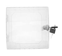 Baluue Scatola di Sicurezza per Termostato a Parete in Acrilico Trasparente con Serratura e Chiave Coperchio Ventilato per Protezione Anti-Manomissione Montaggio Muro per Ambienti