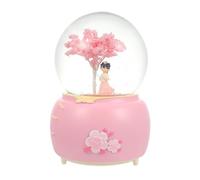 Baluue Scatola Musicale Luminosa con Sfera di Cristallo e Fiocchi di Neve Carillon Decorativo Antico Stile Hanfu per Compleanno e Regalo Grande Ornamento da Tavolo