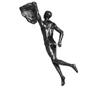 Baluue Scultura da Parete Uomo che Si Arrampica in Resina Decorazione da Appendere Vintage Stile Industriale Retrò per Bar e Soggiorno Statuina Artistica da Parete Multifunzionale