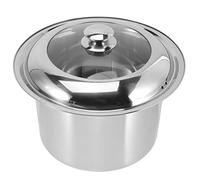 Baluue Secchio Per Urina in Acciaio Inossidabile Spesso Con Coperchio, Contenitore Portatile Per Adulti, Bambini e Anziani, Vaso Da Notte Per Uso in Bagno, 1 Pezzo (24cm, Forma Dritta Con