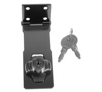 Baluue Serratura Hasp con Lucchetto per Porta Armadietto in Acciaio Inossidabile e Ferro Robusto Chiusura Sicura per Cancelli Porte e Mobili Kit Blocca Armadio Anti-deformazione