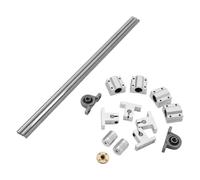 Baluue Set 16 Pezzi Supporti Cuscinetti Lineari e Assi Ottici 8 MM in Acciaio Inox per Guida Stampante 3D Kit Completo per Montaggio Asse Riduzione Vibrazioni e Movimento Stabile