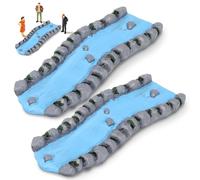 Baluue Set 2 Pezzi Accessori Miniatura in Resina per Tavolo di Sabbia Mini Fiume Realistico per Giardino delle Fate e Ambienti di Consulenza Psicologica