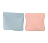 Baluue Set 2 Pezzi Mini Borse per Cosmetici in Pelle Pu, Portatili e Ben Fatte, per Trucco e Rossetto Durante Viaggi o Scuola