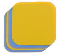 Baluue Set 6 Pezzi Cuscinetti Apriscatole in Gomma Antiscivolo Quadrati Pinze per Barattoli e Bottiglie Accessori Cucina Pratici e Resistenti Colori Assortiti Grigio Blu Giallo