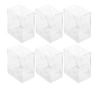 Baluue Set 6 Scatole Porta Orologio Trasparenti Quadrate in Plastico Leggero Design Semplice per Conservazione e Esposizione Orologi