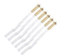 Baluue Set 6 Stoppini in Cotone con Porta Stoppino in Lega per Lampade a Olio e Cherosene Ricambio per Bruciatori Luce Uniforme per Riti Religiosi e Uso Domestico