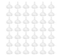 Baluue Set 60 Pezzi Imbuto in Plastica Trasparente Piccolo Collo Stretto Beccuccio di Riempimento Imbuto per Olio da Cucina Profumi e Polveri Compatibile per Bottiglie a Bocca Larga