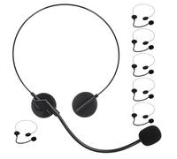 Baluue Set 7 Pezzi Microfoni Finti per Feste e Cosplay Accessori per Costumi Cuffie Finte in Plastica Leggera Decorazioni per Eventi Musicali e Giochi di Ruolo per e Adulti