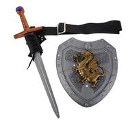 Baluue Set Accessori Cosplay da Cavaliere Medievale Cintura Tipo Pirata, Spada Lunga e Scudo Vichingo Robusto, per Giochi di Ruolo e Feste a Tema Rinascimentale
