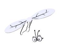 Baluue Set Costume Zanzara per Maschera e Piume in Feltro Bianco, Accessorio Versatile per Feste di Compleanno e Attività Scolastiche Design Creativo e Realistico