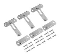 Baluue Set da 3 Chiusure a Scatto per Porte di Sicurezza in Acciaio Inox Spesso Chiavistelli a Ribalta Resistenti alla Corrosione per Cancelli e Porte Blindate con Viti di Montaggio